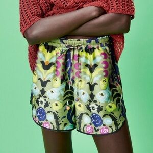 Zara High-Waisted Satin Effect Shorts